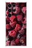 Samsung Galaxy S23 Ultra Uyumlu Ahududu Frambuaz Baskılı Silikon Kılıf
