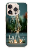 İphone 16 Pro Uyumlu Kedili Neon Kız Baskılı Silikon Kılıf