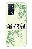 Oppo A16 Uyumlu Panda Ailesi Baskılı Silikon Kılıf