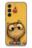 Samsung Galaxy S23 Uyumlu Kedi Çizgisi Baskılı Silikon Kılıf