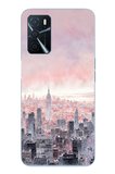 Oppo A16 Uyumlu Gökdelenler Baskılı Silikon Kılıf