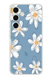 Samsung Galaxy S25 Uyumlu Mavi Papatya Bahçesi Baskılı Silikon Kılıf