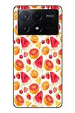 Poco X6 Pro Uyumlu Karpuz ve Kan Portakalı Baskılı Silikon Kılıf