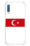 Samsung Galaxy A7 2018 Uyumlu Türk Milli Takım Beyaz Forma Baskılı Silikon Kılıf