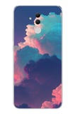 Huawei Mate 20 Lite Uyumlu Renkli Doğal Bulutlar Baskılı Silikon Kılıf