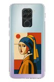 Redmi Note 9 Uyumlu Bauhaus İnci Küpeli Kız Baskılı Silikon Kılıf