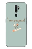 Oppo A5 2020 Uyumlu I'm Pregnant Baskılı Silikon Kılıf