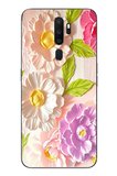 Oppo A5 2020 Uyumlu Beyaz Papatyalar Baskılı Silikon Kılıf
