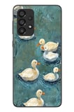 Samsung Galaxy A33 Uyumlu Yüzen Ördekler Baskılı Silikon Kılıf