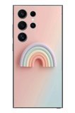 Samsung Galaxy S24 Ultra Uyumlu Gökkuşağı Pastel Baskılı Silikon Kılıf
