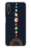 Samsung Galaxy A7 2018 Uyumlu Gezegenler Baskılı Silikon Kılıf