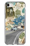 iPhone 6 - 6S Uyumlu Yeşil Sanatsal Yol Çiçekler Baskılı Silikon Kılıf