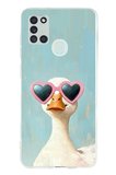 Samsung Galaxy A21S Uyumlu Yağlı Boya Pop-Art Ördek Baskılı Silikon Kılıf