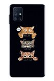 Samsung Galaxy M51 Uyumlu Kedi Halleri Baskılı Silikon Kılıf