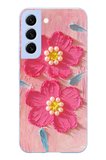Samsung Galaxy S22 Uyumlu İnci Çiçekler Baskılı Silikon Kılıf