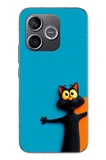 Honor 600 Uyumlu Kedi Uyarısı Baskılı Silikon Kılıf