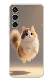 Samsung Galaxy S23 Fe Uyumlu Zıplayan Kedi Baskılı Silikon Kılıf