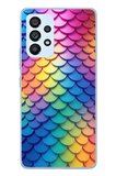 Samsung Galaxy A53 Uyumlu Gökkuşağı Renkleri Baskılı Silikon Kılıf