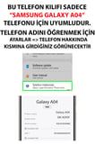 Samsung Galaxy A04 Uyumlu Pembe Fiyonk ve Kalp Desenli Baskılı Silikon Kılıf