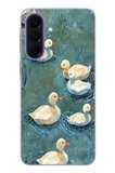 Samsung Galaxy A57 Uyumlu Yüzen Ördekler Baskılı Silikon Kılıf