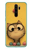 Redmi Note 8 Pro Uyumlu Kedi Çizgisi Baskılı Silikon Kılıf