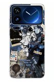 Xiaomi 17 Pro Max Uyumlu Retro Astronot Tasarımlı Baskılı Silikon Kılıf