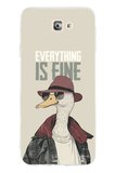 Samsung Galaxy J7 Prime Uyumlu Everything is fine Baskılı Silikon Kılıf