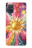 Samsung Galaxy A71 Uyumlu Psikedelik Galaksi ve Güneş Desenli Baskılı Silikon Kılıf