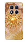 Redmi Note 14 PRO PLUS Uyumlu Altın Güneş ve Yıldız Desenli Baskılı Silikon Kılıf