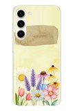 Samsung Galaxy S25 PLUS Uyumlu Sulu Boya Dokulu Vazoda Çiçek Desenli Baskılı Silikon Kılıf