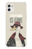 Samsung Galaxy A03 Uyumlu Everything is fine Baskılı Silikon Kılıf