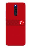 Redmi 8 Uyumlu Türk Milli Takım Izgara Desenli Forma Baskılı Silikon Kılıf