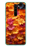 Redmi Note 8 Pro Uyumlu Sarı Pembe Çiçekler Baskılı Silikon Kılıf