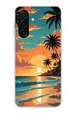 Samsung Galaxy A26 Uyumlu Tropikal Sahil ve Gün Batımı Baskılı Silikon Kılıf