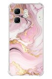 Infinix Hot 50i - Smart 9 Uyumlu Pembe Mermer Baskılı Silikon Kılıf