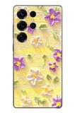 Samsung Galaxy S25 Ultra Uyumlu Mor Papatyalar Baskılı Silikon Kılıf