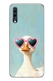 Samsung Galaxy A70 Uyumlu Yağlı Boya Pop-Art Ördek Baskılı Silikon Kılıf