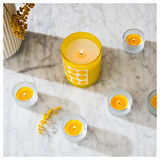 Kokulu tealight mum, sarı, 3.5 saat, 30 adet, mimoza