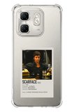 Infinix Hot 50i - Smart 9 Uyumlu Scarface Mini Poster Tasarımlı Baskılı Silikon Kılıf