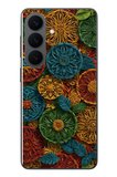 Samsung Galaxy S26 Uyumlu Hasır Örgü Çiçekler Baskılı Silikon Kılıf