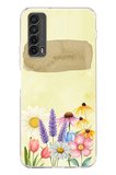 Huawei P Smart 2021 Uyumlu Sulu Boya Dokulu Vazoda Çiçek Desenli Baskılı Silikon Kılıf