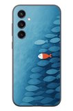 Samsung Galaxy S23 Uyumlu Balıklar Yüzüyor Baskılı Silikon Kılıf