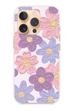 iPhone 16 PRO Uyumlu Renkli Papatyalar Sulu Boya Baskılı Silikon Kılıf