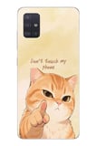 Samsung Galaxy A51 Uyumlu Dont Touch My Phone Baskılı Silikon Kılıf