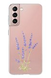 Samsung Galaxy S21 Uyumlu Lavanta Çiçek Tasarımlı Baskılı Silikon Kılıf