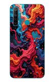 Realme 5i Uyumlu Dalgaların İz Karışımı Baskılı Silikon Kılıf