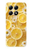 Xiaomi Mi 14T Uyumlu Limon Dilimleri ve Papatya Desenli Baskılı Silikon Kılıf