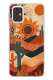 Samsung Galaxy M31s Uyumlu Etnik Güneş ve Mandala Figürlü Toprak Tonları Baskılı Silikon Kılıf