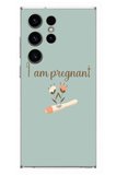 Samsung Galaxy S23 Ultra Uyumlu I'm Pregnant Baskılı Silikon Kılıf