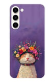 Samsung Galaxy S24 Plus Uyumlu Frida Catlo kedi Baskılı Silikon Kılıf